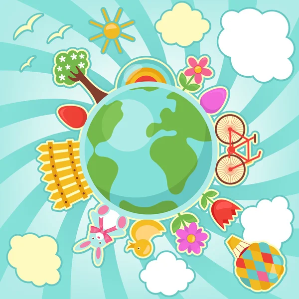 Globe de Pâques — Image vectorielle