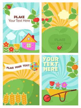 Village harvest illustration clipart