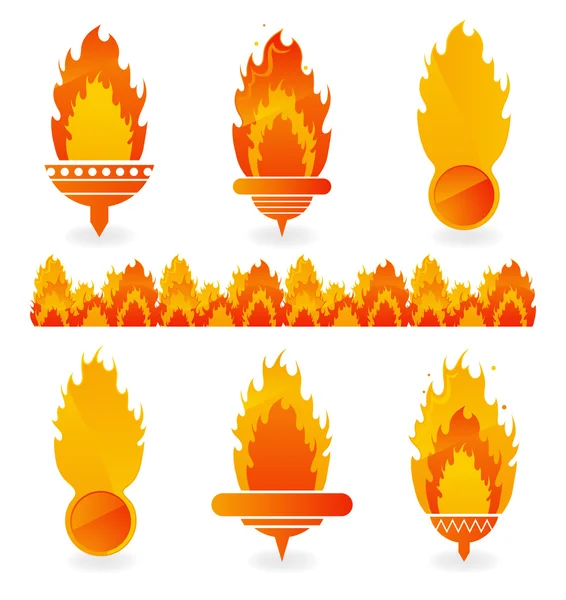 stock vector Flame icons on white background