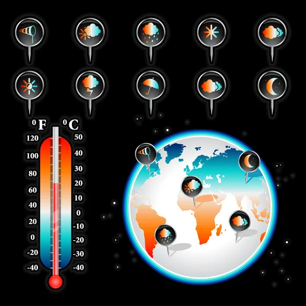 Погода і клімат векторний набір — стоковий вектор
