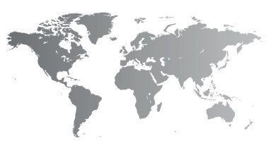 Silver World map