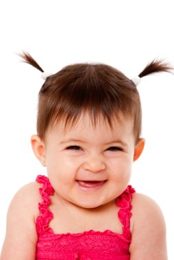 Happy laughing baby clipart