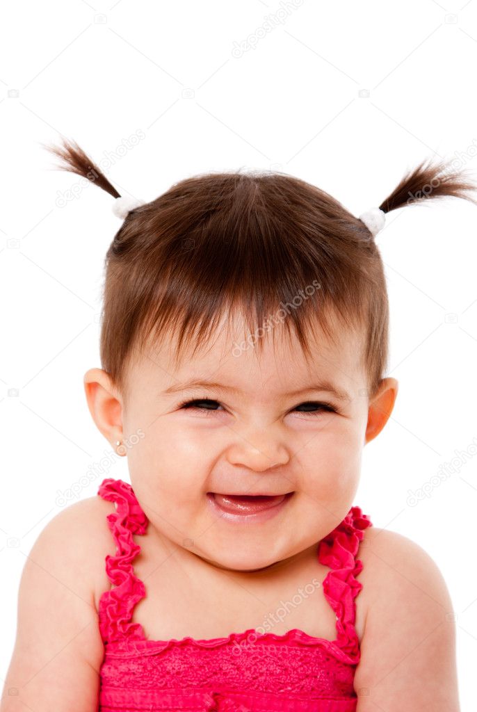 Happy laughing baby