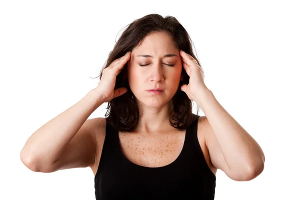 Голова болит мигренью — стоковое фото