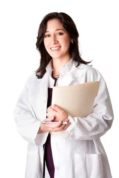 Vrouwelijke arts arts met grafiek — Stockfoto
