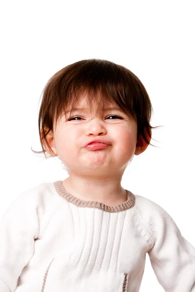 Funny baby toddler expression — Stock Photo, Image