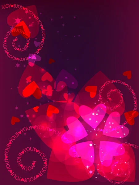 Decoratieve valentine briefkaart — Stockvector