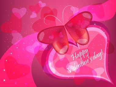 Valentine butterfly clipart