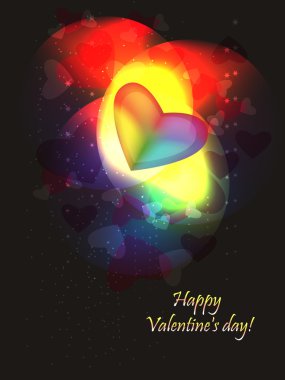 Valentine rainbow clipart