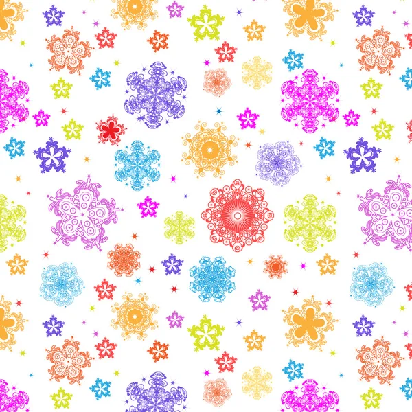 Flocons de neige sans couture — Image vectorielle