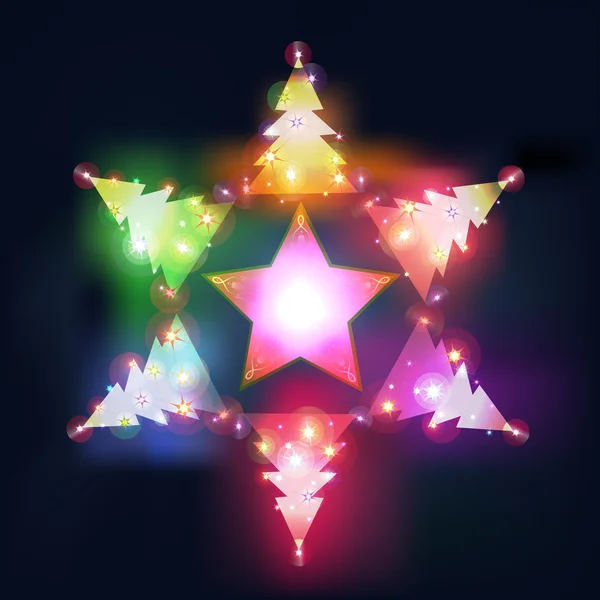 Stjärna tree — Stock vektor