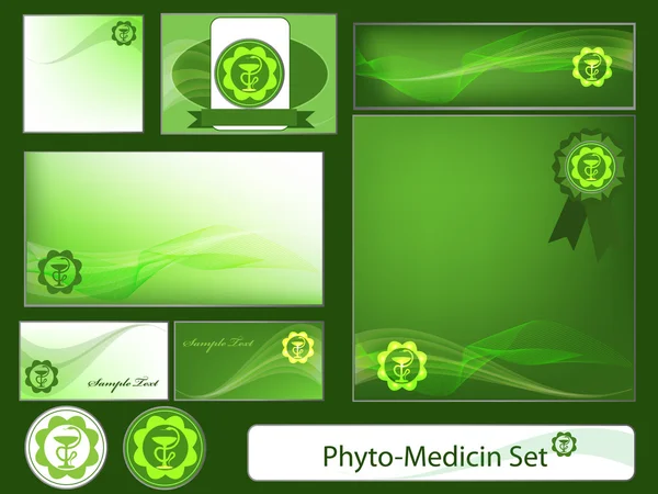 Phyto-medicine set — Stock Vector