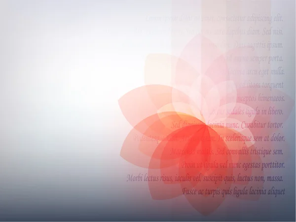 透明な花とスタイリッシュな背景 — ストックベクタ