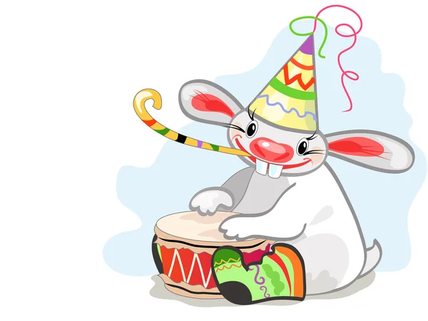 兔子的音乐家 — 图库矢量图片