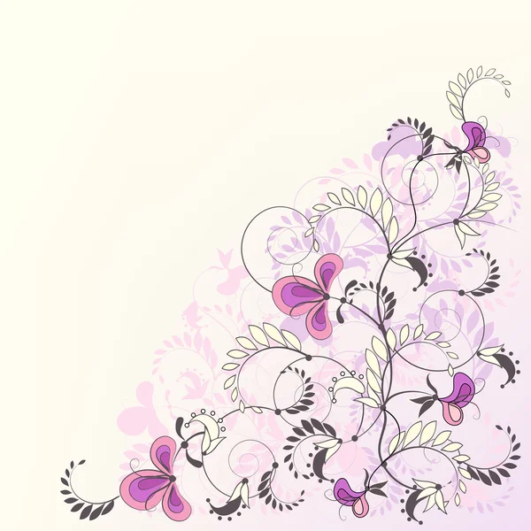 Pastel Decorativo Elegante Fundo Floral — Vetor de Stock
