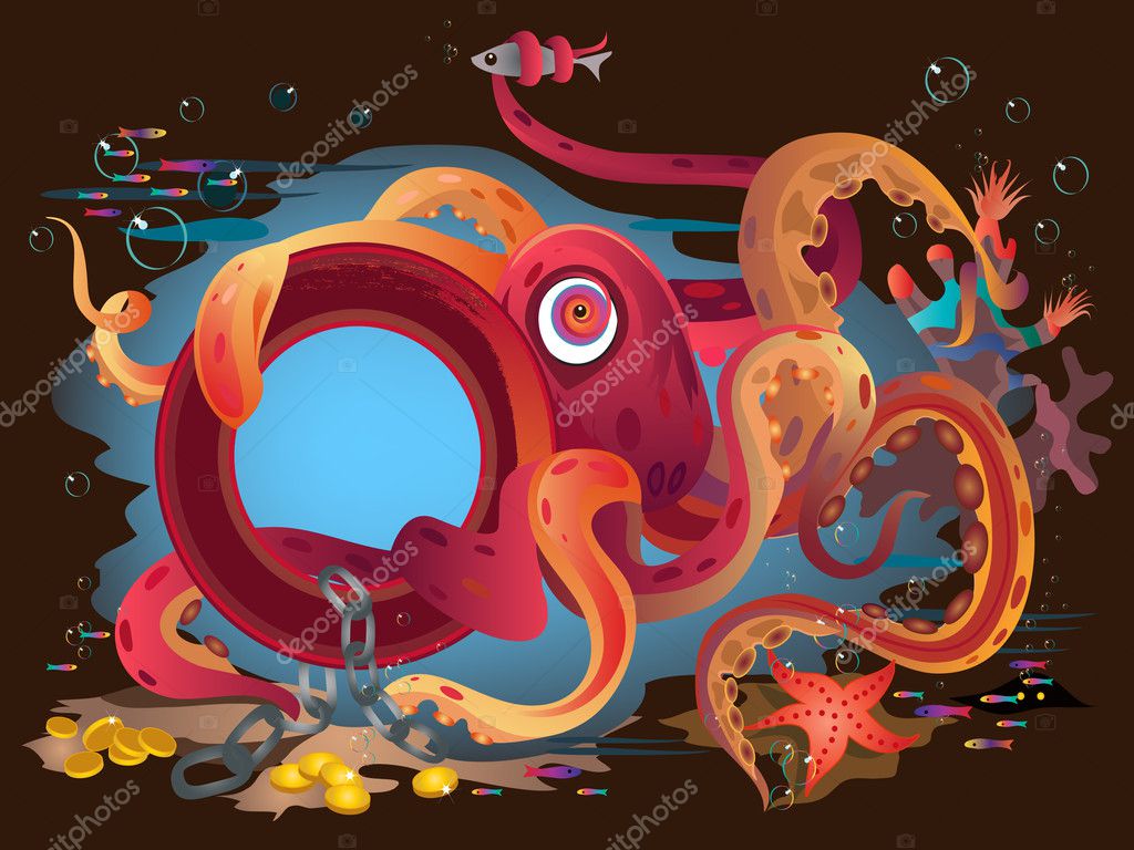 Octopus Stock Vector by ©tatianat 5150796