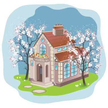 Spring house clipart