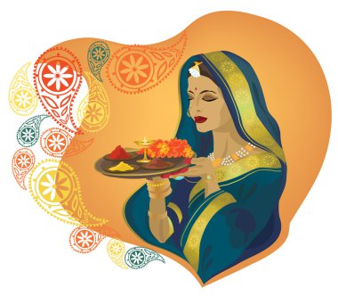 Indian girl clipart