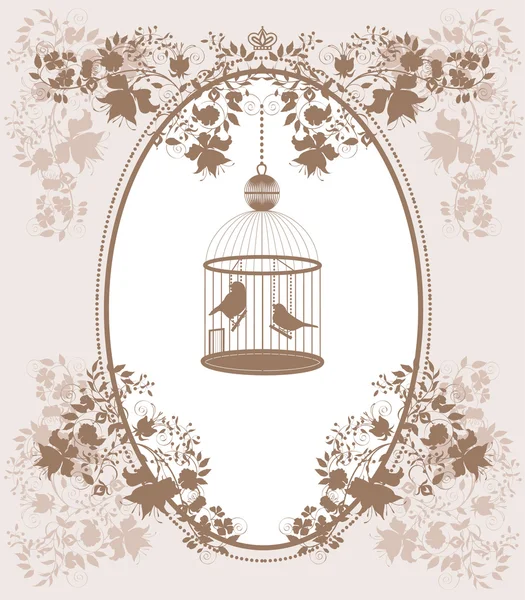 Cage vintage — Image vectorielle