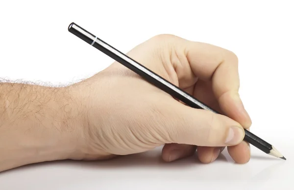 Hand met een potlood — Stockfoto