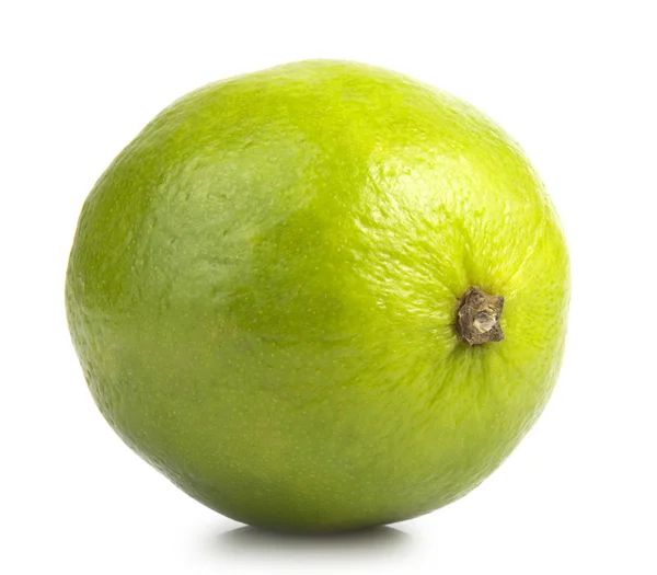 Rijp Lime Groen Voor Ontwerp Een Witte Achtergrond — Stockfoto