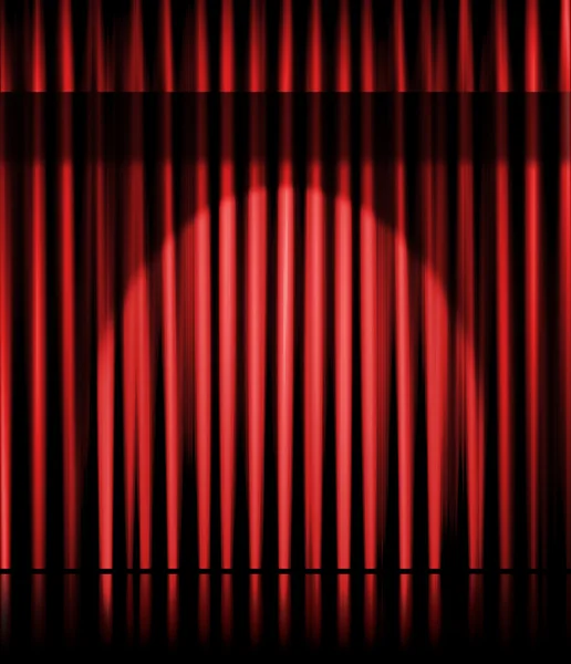 Rideau Scène Rouge Avec Lumière Ombre — Photo