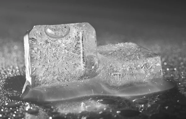 Збереження Кубика Льоду Сірому Фоні Вашого Дизайну — стокове фото
