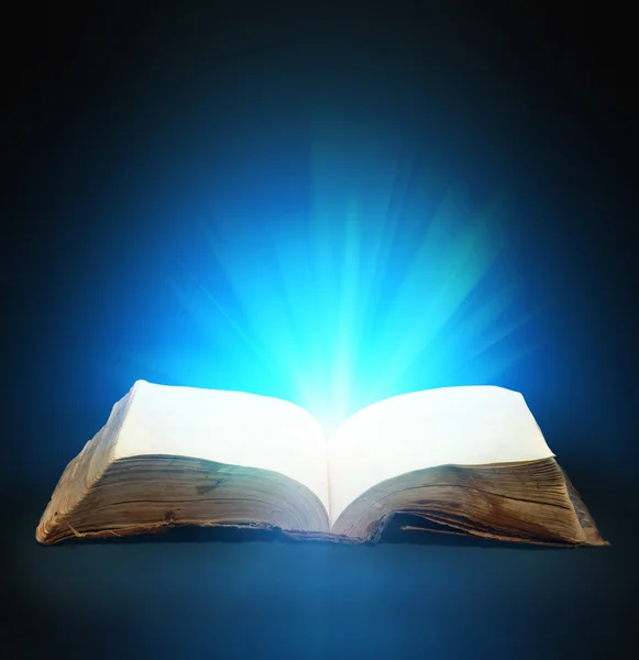 Opened Magic Book Magic Light You Design — Stock Photo, Image