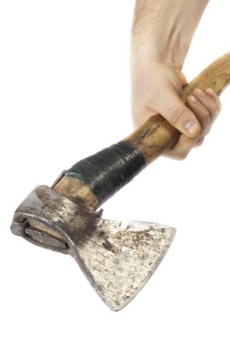 Hand old axe clipart