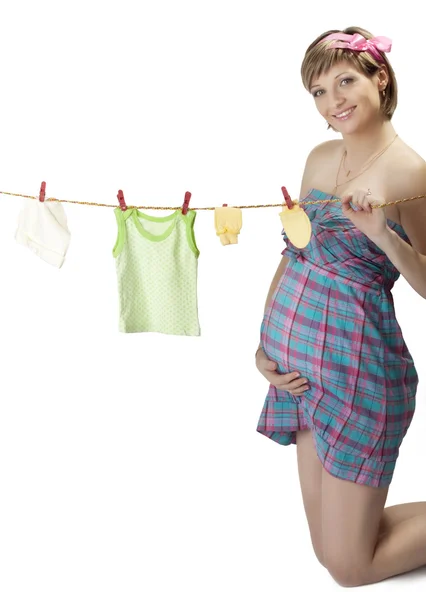 Das Mädchen ist schwanger — Stockfoto
