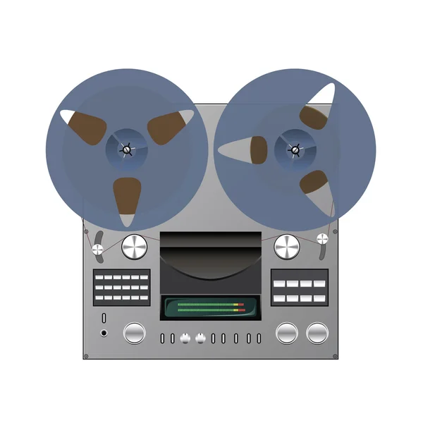 Reel Tape Recorder Shown Image — Stock Vector
