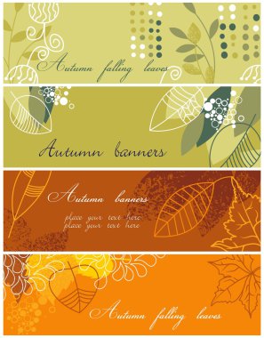 Autumnal banners clipart