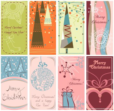 Christmas banners set clipart