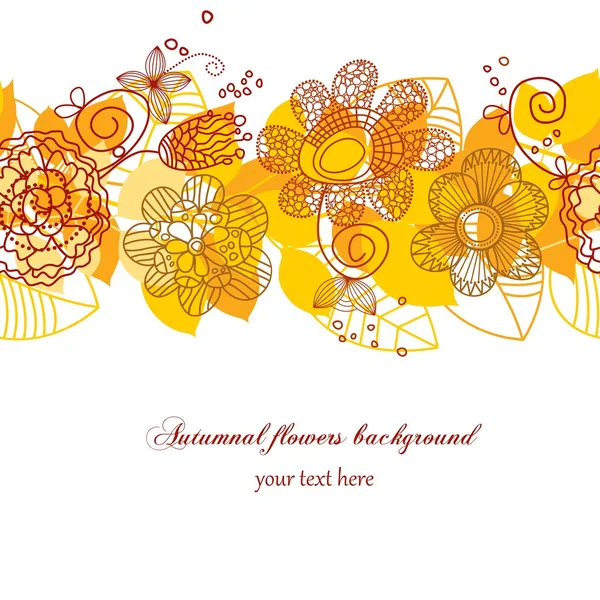 Fleurs automnales fond — Image vectorielle