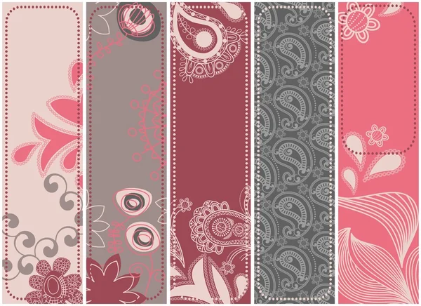Verticale floral banners — Stockvector