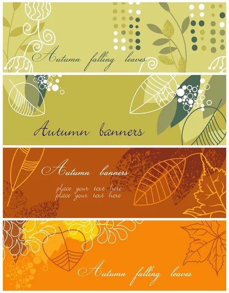 Autumnal banners — Stock Vector