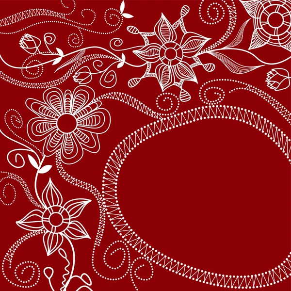 Cadre floral graphique — Image vectorielle