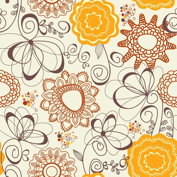 Patrón floral retro — Archivo Imágenes Vectoriales