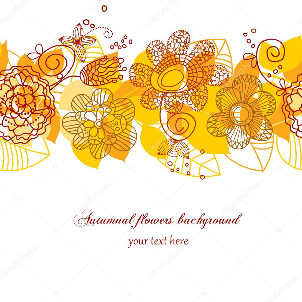 Autumnal flowers background
