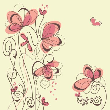 Cute floral background clipart