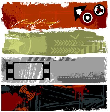 Grunge banners clipart