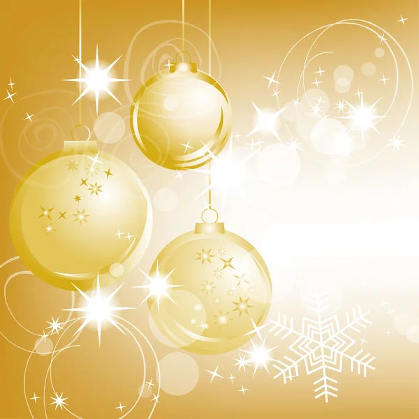 Christmas golden background — Stock Vector