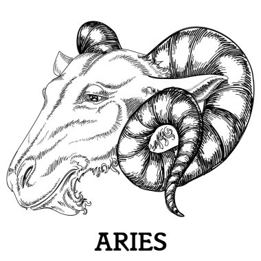 Aries zodiac sign clipart