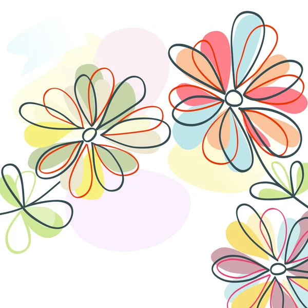 Květinové Pastel — Stockový vektor