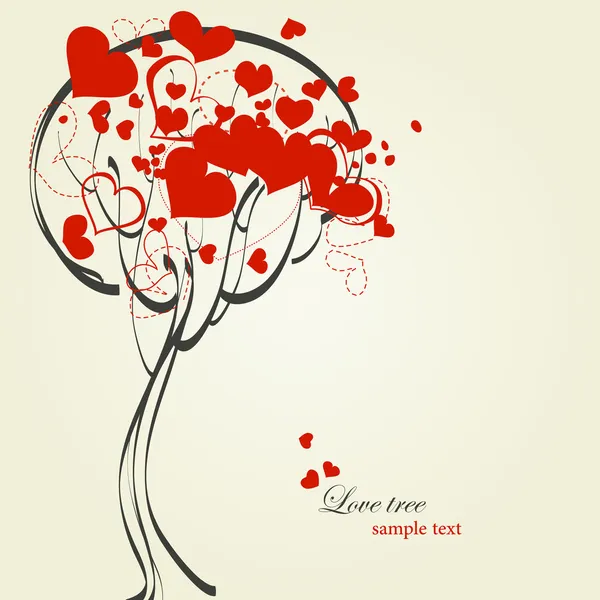 Arbre d'amour — Image vectorielle