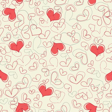 Hearts seamless pattern clipart