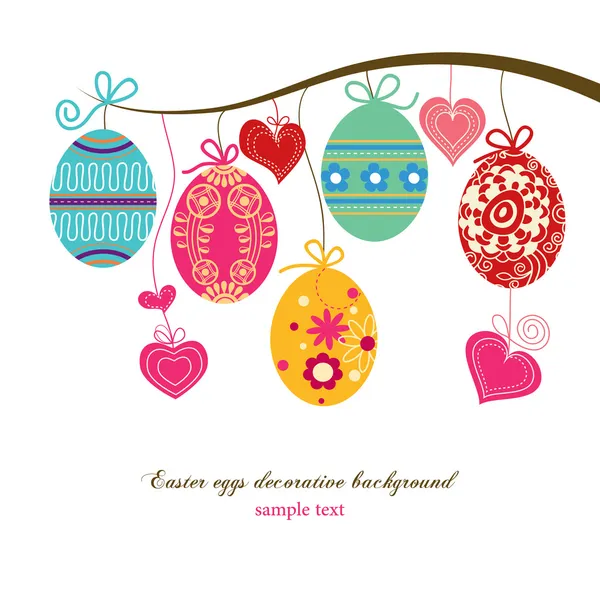 Oeufs de Pâques fond — Image vectorielle