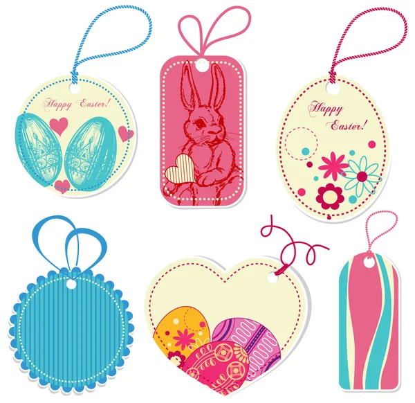 Price tags on Easter theme — Stock Vector