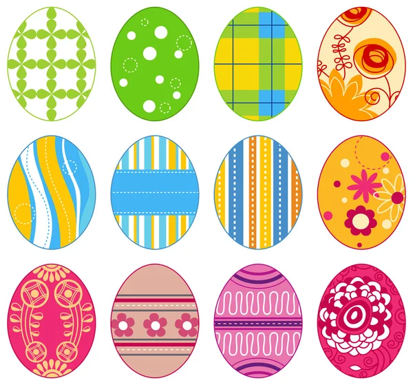 Ovos de Páscoa decorativos —  Vetores de Stock