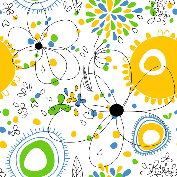 Printemps floral motif sans couture — Image vectorielle